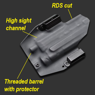 high sights threaded barrel comp cut